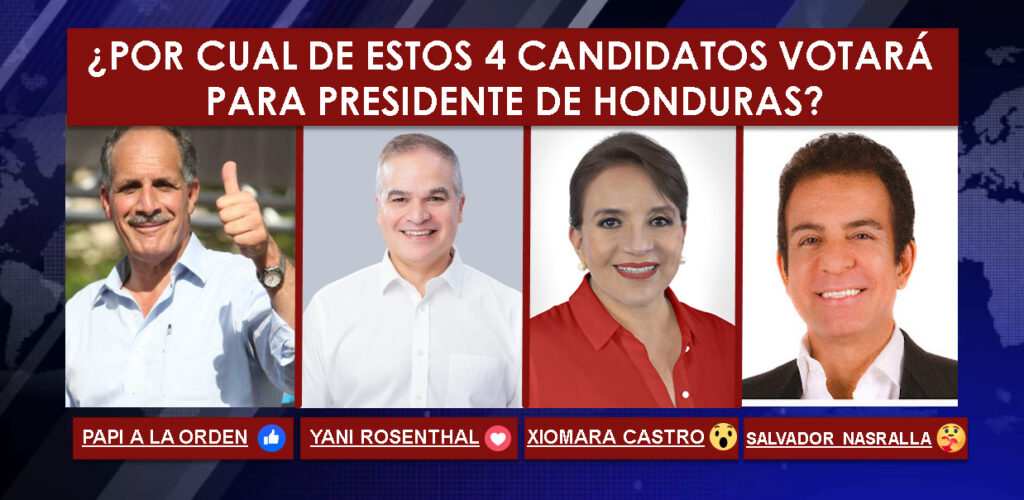 Cuatro de 15 candidatos tienen la posibilidad de ser presidente de Honduras