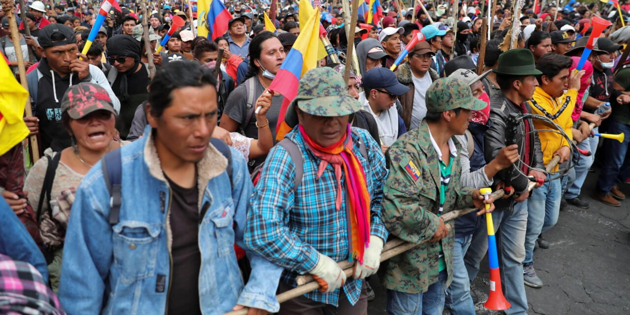 El movimiento de indígenas del Ecuador continúa las protestas