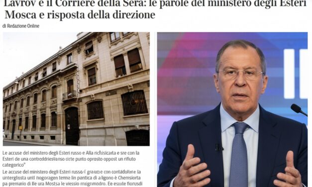 Corriere della Sera censura a Serguéi Lavrov