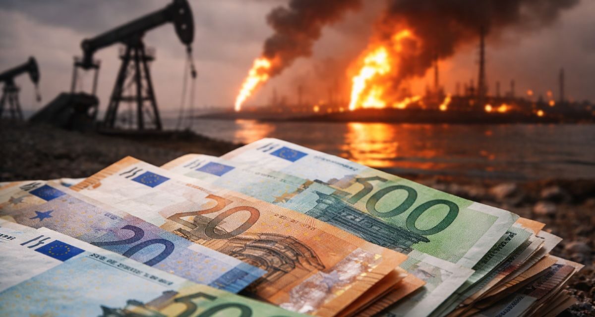 El euro bajo presión por la guerra en Irán